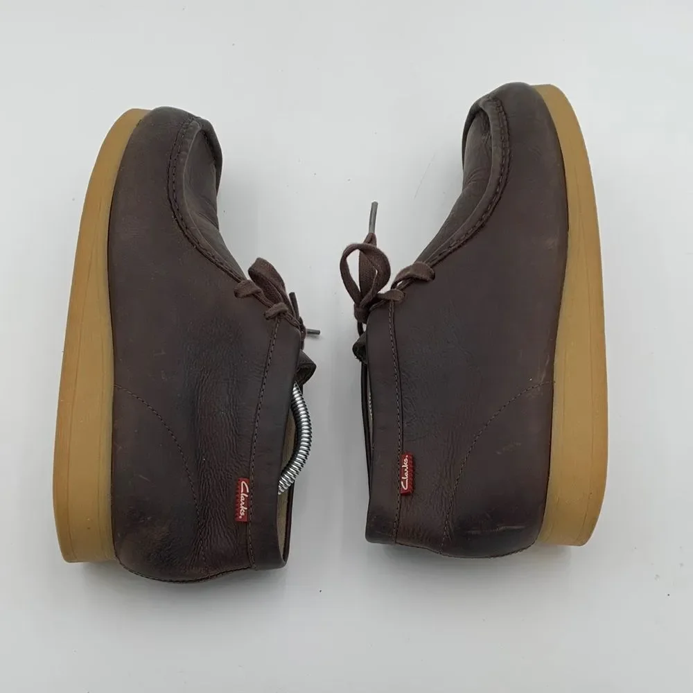 Clarks Wallabee brown leather chukka boots men’s size 10